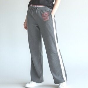 AEROPOSTALE 1987 Women's Gray Low Rise wide leg Sweatpants Lounge Activewear Med